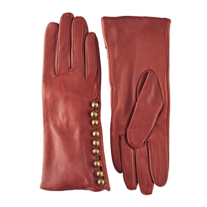 Gants de toilette vintage en cuir à manchette longue avec bouton, texture douce, pour cérémonies, activités extérieures et voyages - Product Image 4