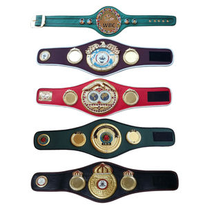 Ceinture de championnat de boxe personnalisée avec sangle en cuir, accessoire durable pour les événements de combat - Product Image 1