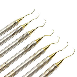 Kit de 5 instruments dentaires manuels en acier inoxydable pour composites, comprenant des grattoirs et des coupeurs double-embout, légers - Product Image 3