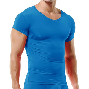 Casual Wear <b>Man</b> Undershirt Top Trend Anti Wrinkle Breathable Premium Quality Cheap Price <b>Man</b> Undershirt with Custom Logo/Colors - Product Image 4