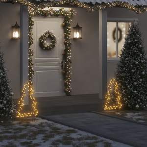Decoración de Luces Navideñas Blanco Cálido Medio, Categoría de Producto Hierro Negro - Product Image 1