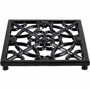 Wholesale Heavy Duty Square Iron <b>Trivet</b> Heat Resistant Metal Hot Pot Holder Stand for Kitchen Countertop and Dining Table - Product Image 1