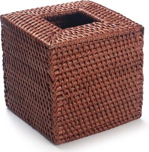 Handwoven Honey Brown <b>Rattan</b> Clothing Organizer <b>Cube</b> Classic Design Lightweight Eco Friendly Multifunction Home Accessories LAC - Product Image 2