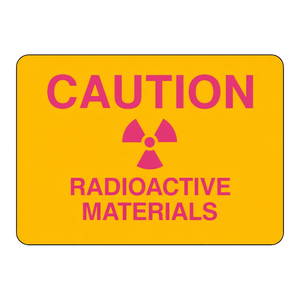 Panneau de signalisation de précaution pour les matières radioactives réfléchissantes Brady pour les laboratoires et les établissements médicaux - Product Image 1