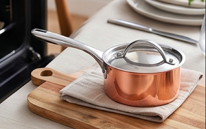 Modern Berghoff Copper Sauce <b>Pan</b> With Stainless Steel Lid And <b>Handle</b> For Gas Use And Induction Use Stoves Use - Product Image 4