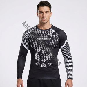 Camiseta de Compresión de Manga Larga Sublimada Personalizada para Hombre, Protección UV, Secado Rápido, Ecológica, Negra/Verde - Product Image 4