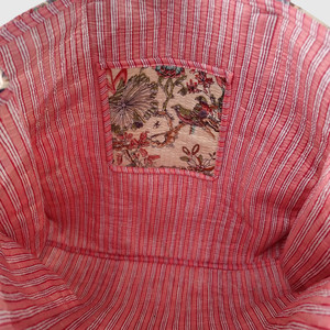 Sac fourre-tout en coton à motif floral avec design à panneaux, ouverture supérieure, style bohème, pour le shopping en toutes saisons - Product Image 3