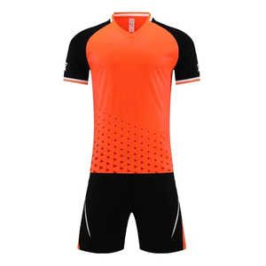 Maillot de football pour homme, ensemble col en V, manches courtes, anti-humidité, 100 % polyester, imprimé par transfert thermique – Vente chaude - Product Image 3