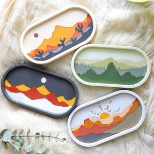 ถาดเรซิ่นตกแต่งบ้านทันสมัย รูปทรงวงรีและทรงกลม - Product Image 6