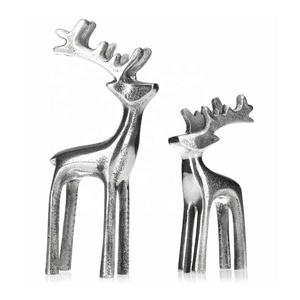 Adorno de escultura de jirafa dorada hecho a mano para sala de estar, mesa, pasillo, decoración, escultura, accesorio de decoración de Metal para el hogar - Product Image 4