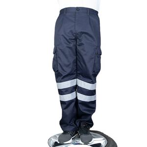 Hot Sale Men's Cotton Cargo Trousers Work Pants Reflective Safety Pants - Product Image 1
