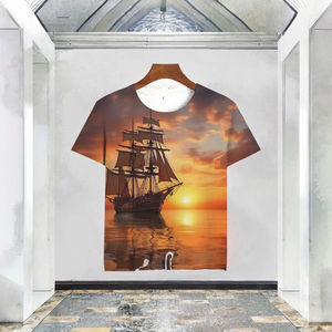 T-shirt pour homme avec design uni, tissu jersey 100% coton, respirant et écologique, coupe décontractée élégante - Product Image 3