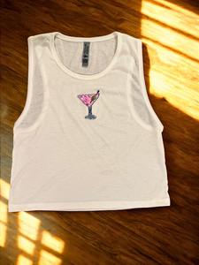 Womens V Neck Woven Tank <b>Top</b> Textured Fringe Edges Breathable Eco-Friendly 100% Heavy Cotton Custom 10+ Designs Patterns - Product Image 4