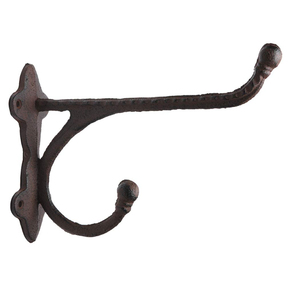 Premium Rustic <b>Black</b> Metal Wall <b>Hook</b> 4 <b>Hooks</b> Heavy Duty Coat Rack for Clothing Storage Handmade Wall <b>Hooks</b> - Product Image 4