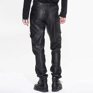 Lawd Sports <b>Mens</b> Big Tall Winter <b>Leather</b> Lightweight Breathable Slim Fit Windproof Casual Zipper Fly Cowhide <b>Pants</b> - Product Image 4