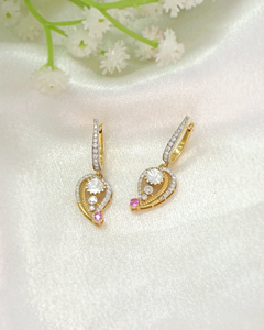 Auric Dewdrop <b>Earrings</b> Elegant <b>Gold</b> Tone Teardrop Statement <b>Dangle</b> <b>Earrings</b> for Women Party Wedding Evening Fashion Jewelry Gift - Product Image 4