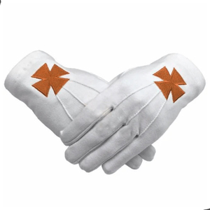 Gants en coton de haute qualité sur mesure avec logo maçonnique pour la tenue maçonnique, prix d'usine, vente en gros, utilisation toute l'année - Product Image 2