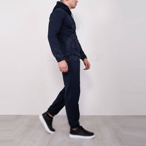 Ensemble de survêtement respirant pour homme, tenue de sport décontractée printemps-automne, ensemble deux pièces en polyester/coton avec cordon de serrage - Product Image 5