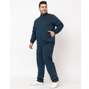Ensemble survêtement molletonné épais personnalisé avec sweat à capuche zippé surdimensionné et pantalon de survêtement large, style streetwear OEM - Product Image 4