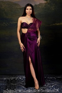 Vestido de Gala Moderno con Diseño PULSE, Cintura Baja, Bordado, Largo hasta el Suelo, Corte Entallado, Estilo Drapeado, para Fiestas y Bodas - Product Image 3