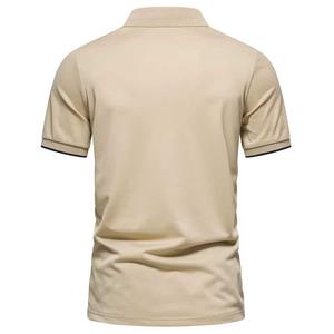 Camiseta de Manga Corta de Algodón Tejido Informal para Hombre, de Color Sólido, Ligera, de Secado Rápido, Estilo Urbano, Tallas Grandes, Estampada - Product Image 3