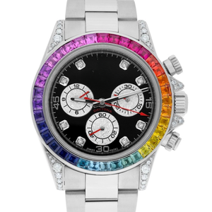 Montre pour homme avec moissanite taille baguette à prix réduit - Product Image 1