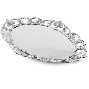 Plat de service alimentaire rond de qualité supérieure avec gravure, indispensable pour la maison, pour la table à manger, les fêtes en intérieur, plat décoratif pour servir les aliments - Product Image 4