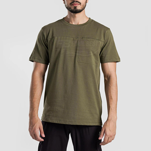 เสื้อยืดออกกำลังกายลำลองสำหรับผู้ชาย ดีไซน์เนอร์ ผลิตจากผ้าฝ้าย 100% แขนสั้น ทรงปกติ แห้งเร็ว ระบายอากาศได้ดี เป็นมิตรกับสิ่งแวดล้อม ผ้าถักแบบสปอร์ต - Product Image 4