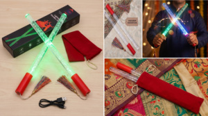 Bulk Supply <b>LED</b> <b>Light</b> Dandiya <b>Stick</b> Pair Multicolor Bubble Tube Glow Effect Safe Comfortable Lightweight Reusable Durable - Product Image 5