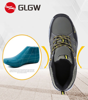 Bottes de travail confortables haut de gamme à embout d'acier pour hommes, chaussures de sécurité respirantes et polyvalentes pour ouvriers du bâtiment, protection du travail