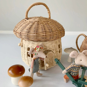 Hot deal eco friendly rattan <b>toy</b> <b>storage</b> bag children accessories weaving container <b>basket</b> - Product Image 4