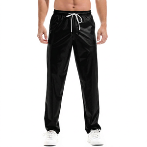 Pantalon de survêtement en toile pour homme, taille élastique avec cordon de serrage, léger, respirant et à séchage rapide, avec poches latérales, idéal pour le printemps - Product Image 3