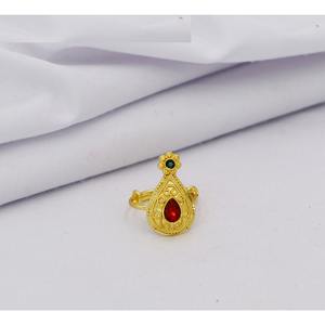 แหวนเจ้าสาวชาวอาหรับ18K แหวนชุบทองปรับขนาดได้ใหม่แหวนเจ้าสาวตะวันออกกลาง - Product Image 6