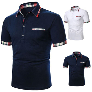 Camiseta de Manga Corta para Hombre, con Cuello en Contraste, Bolsillo en el Pecho, Cierre de Botones, Estilo Casual para Golf, Logotipo Frontal, Antiarrugas, 100% Algodón - Product Image 2