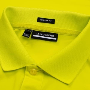 Polo de Manga Corta Verde Lima para Hombre, Logotipo Bordado, Estilo Casual, Corte Regular, Algodón Piqué Transpirable - Product Image 3