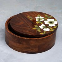 Boîte à roti en bois artisanale, écologique, durable, étanche, 30 cm, avec couvercle en bois, design moderne, grande capacité, pour mariage, cuisine, aliments
