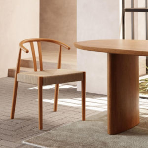 Chaise de salle à manger en teck massif, acajou et bois de Sungkai au design moderne, avec coussin moelleux, robuste et durable, idéale pour appartement et salon. - Product Image 1