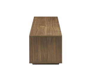 Mueble de TV Escandinavo de Madera de Teca Sólida, Mueble para Televisión con Puertas Corredizas de Listones, Mueble para Sala de Estar - Product Image 4