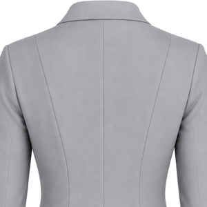 Veste d'équitation gris clair pour femme, coupe ajustée, blazer d'équitation élégant, manteau de compétition équestre, vente en gros personnalisée, mode - Product Image 4