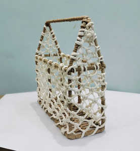 Cesta de yute con forma de triángulo ecológica versátil, cesta de regalo, cesta decorativa para plantas, flores y adornos - Product Image 2