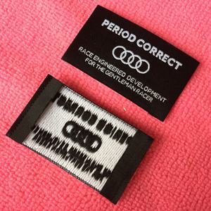 Étiquettes textiles personnalisées lavables, tissées et cousues, avec bords découpés au laser, pour col de vêtement, étiquettes de marque multi-formes pour l'habillement de mode - Product Image 1