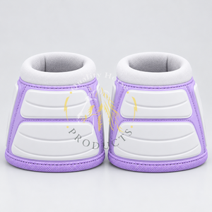 <b>Horse</b> bell boots with shock absorbing material secure closures and durable finishing for added hoof protection during - Product Image 1