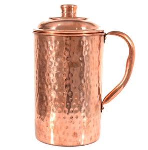 Copper jug set for consistent water access solution water metal set with <b>glasses</b> durable reusable kitchen dining drinkware - Product Image 3