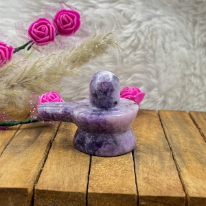 Lepidolite naturelle sculptée en forme de Shivling, Lepidolite violette Shiva Lingam, cristal de guérison pour Reiki, décoration spirituelle, vente en gros - Product Image 2