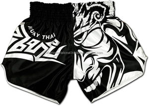 Shorts de boxe promotionnels avec logo personnalisé, pantalons de Muay Thai, sponsor personnalisé, shorts de compétition de BJJ, shorts de combat de kickboxing - Product Image 3