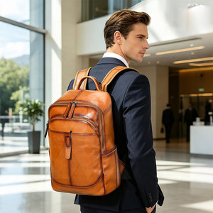 Online Sale Waterproof Leather <b>Backpack</b> New Style Leather <b>Backpack</b> Quality Made Leather <b>Backpack</b> - Product Image 6