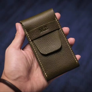 Protecteur de boîtier de montre en cuir véritable LWP-0042 personnalisé personnalisé organisateur de protection de voyage pochette boîte de rangement de montre - Product Image 1