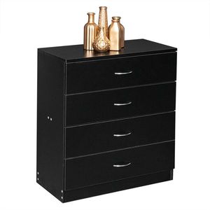 Cassettiera Moderna Contemporanea a 4 Cassetti Nera Semplice per Arredamento Casa, Ideale per Seminterrato, Fattoria, Appartamento, Camera da Letto - Product Image 5