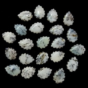 Ópalo Dendrítico Natural en Forma de Hoja, Tallado a Mano, Gema de 20MM, Piedra Suelta Facetada para Joyería, Precio al por Mayor, Suministros a Granel - Product Image 1
