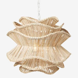 Sustainable Eco Friendly Rattan Lampshade Wholesale Handmade Luxury Asian Design Indoor Decorative Pendant <b>Light</b> Cover Durable - Product Image 4